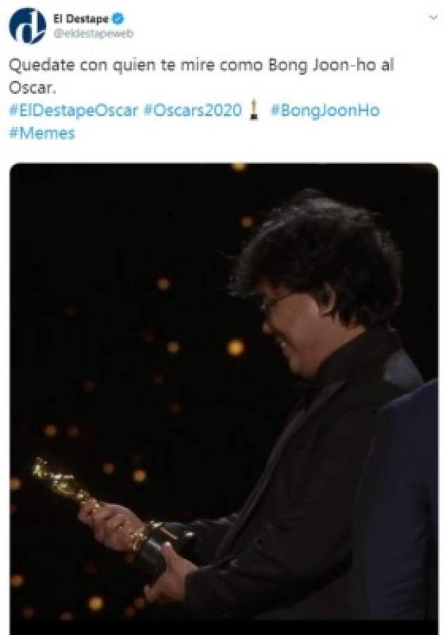 Los memes que dejó la entrega de los Premios Oscar 2020 durante su gala