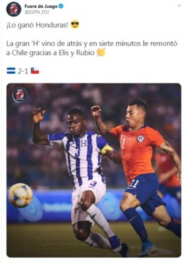 Así reaccionó la prensa internacional tras el triunfo de Honduras sobre Chile: 'Golpe y remontada'  