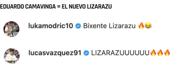 Modric filtró que a Camavinga le llaman ‘Lizarazu’ en el Real Madrid.