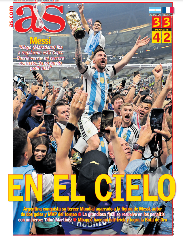¡No lo bajan de “Dios”! Portadas mundiales inmortalizan a Messi como “el mejor de todos los tiempos” tras conquistar Qatar