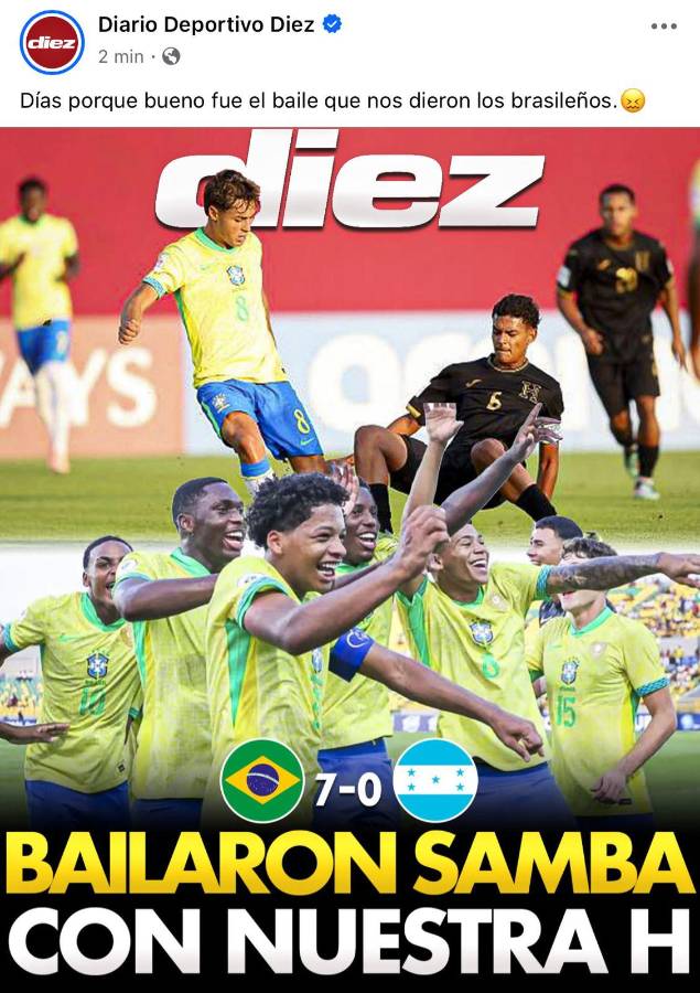 Debut humillante, Pudieron ser 10: lo que dice la prensa tras la goleada de Brasil a Honduras en el Mundial Sub-17