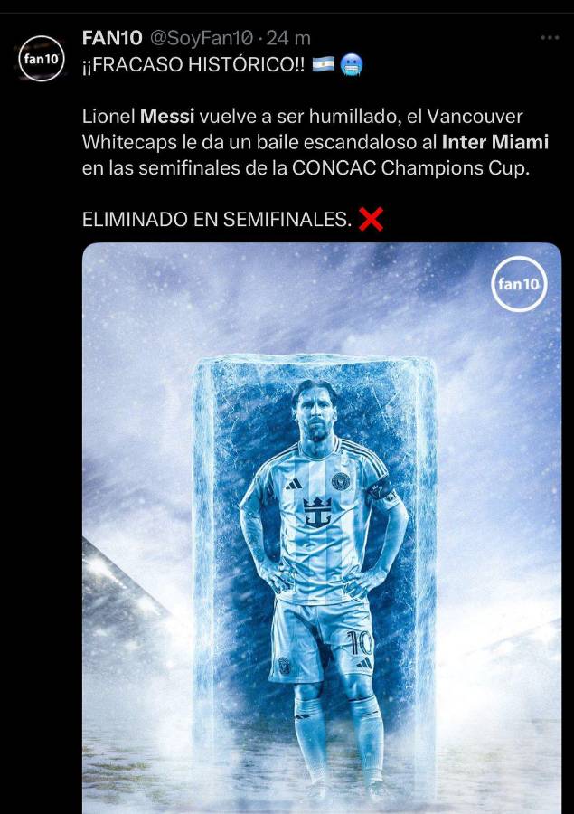 Vergüenza de equipo Le dio frío: la prensa no perdona a Messi tras la eliminación del Inter Miami en Champions de Concacaf