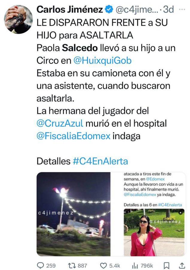 Paola Salcedo: capturan a los presuntos asesinos y confiesan por qué mataron a la hermana del futbolista