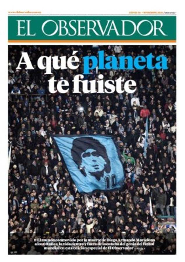'D10s ya está en el cielo': Las portadas del mundo el día después de la muerte de Diego Maradona