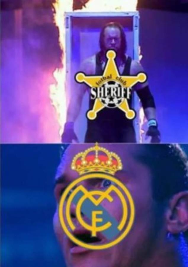 Real Madrid cae ante el Sheriff, Messi se acostó en la barrera y los memes los destrozan
