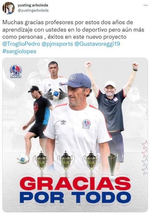 “Gracias por mostrarnos el camino”: Así se despidieron los jugadores y directivos de Olimpia de Pedro Troglio