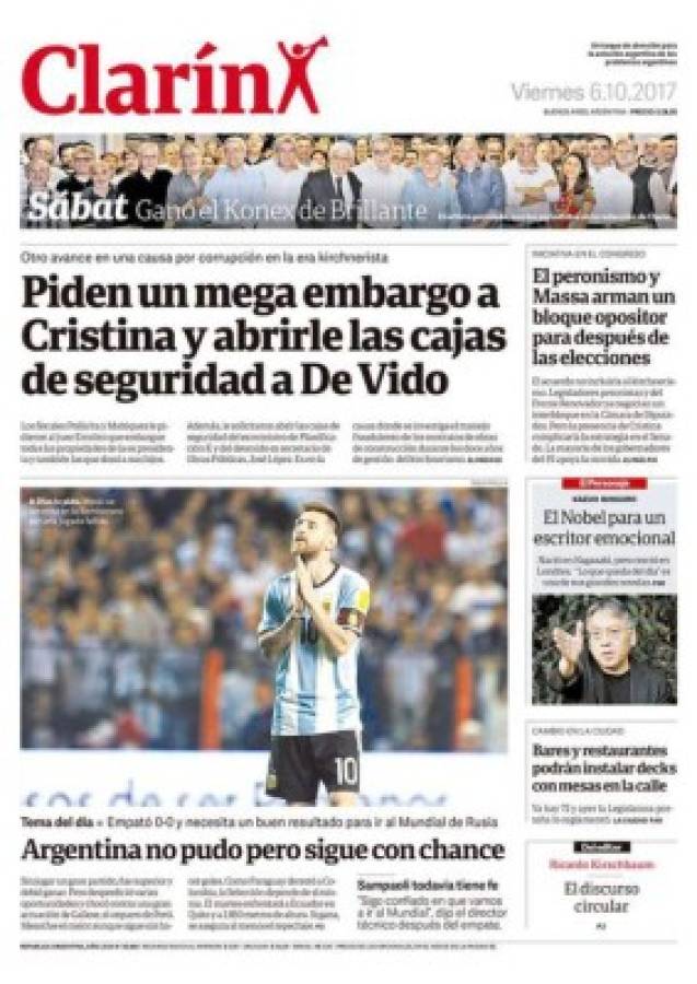 A Messi no lo perdonan; las tremendas portadas del viernes por el mundo