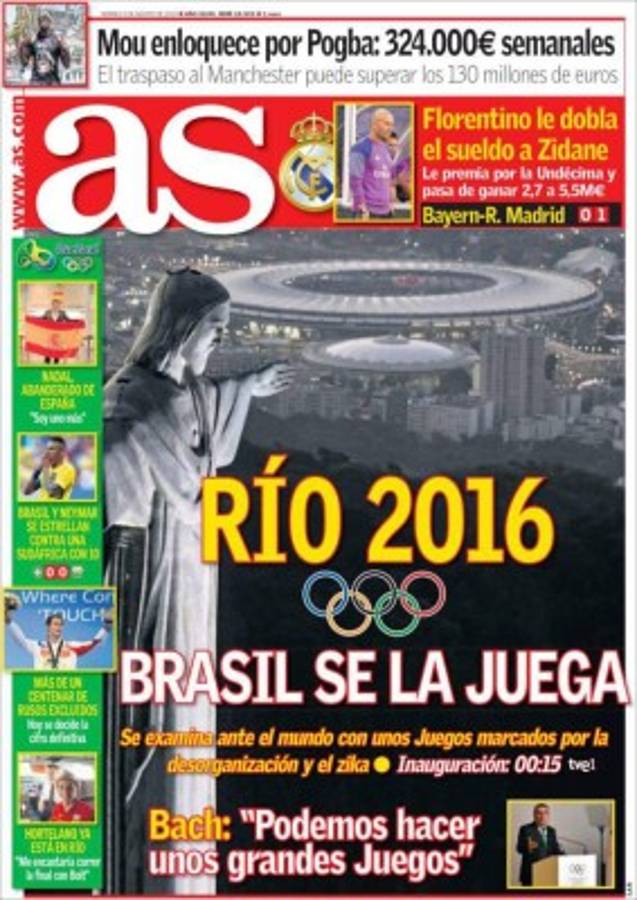 Las portadas de los diarios más importantes en el mundo deportivo