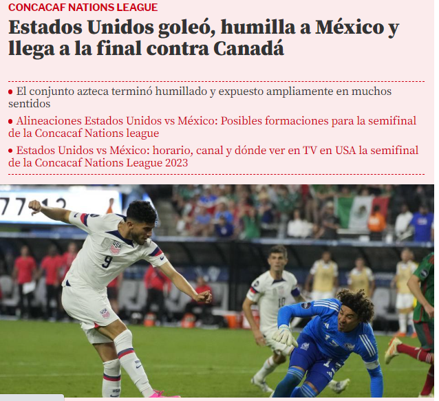 “Tridículo” y “Terrible, un desastre”: Faitelson y prensa mexicana explotan por el papelón contra Estados Unidos en la Liga de Naciones Concacaf
