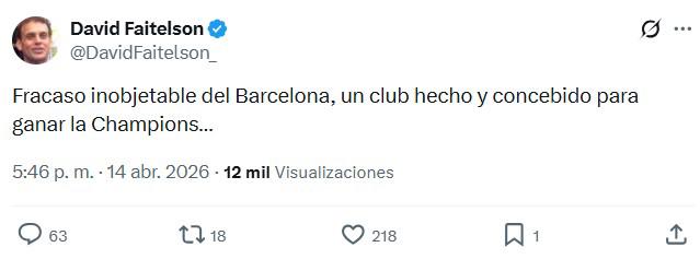 No Negreira, no party y Vergüenza; tramposos: lo que dice la prensa por la caída del Barcelona en Champions