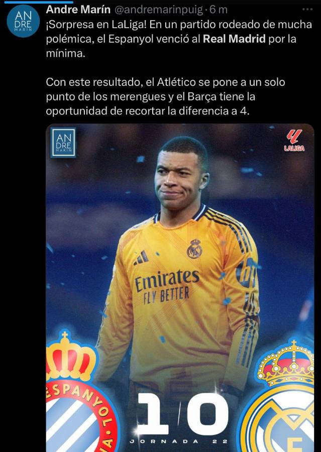 “Terrorífico arbitraje” “ya se acabó el ciclo de Ancelotti”: la prensa reacciona a la roja no sacada en el Espanyol-Real Madrid