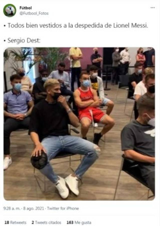 ¿Se equivocó de despedida? Tunden a jugador del Barcelona por su polémico look en el adiós de Messi