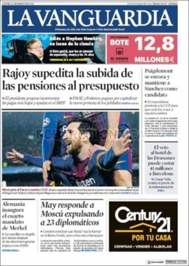 La prensa mundial se rindió ante el espectáculo brindado por Leo Messi