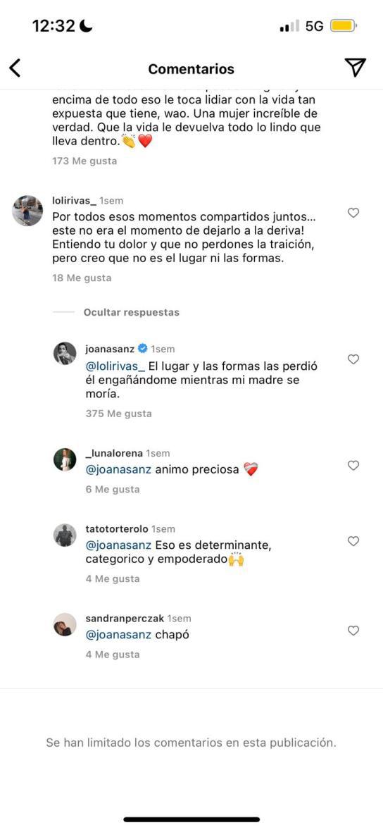 Joana Sanz respondiendo a algunos de sus seguidores en la cuenta de Instagram.