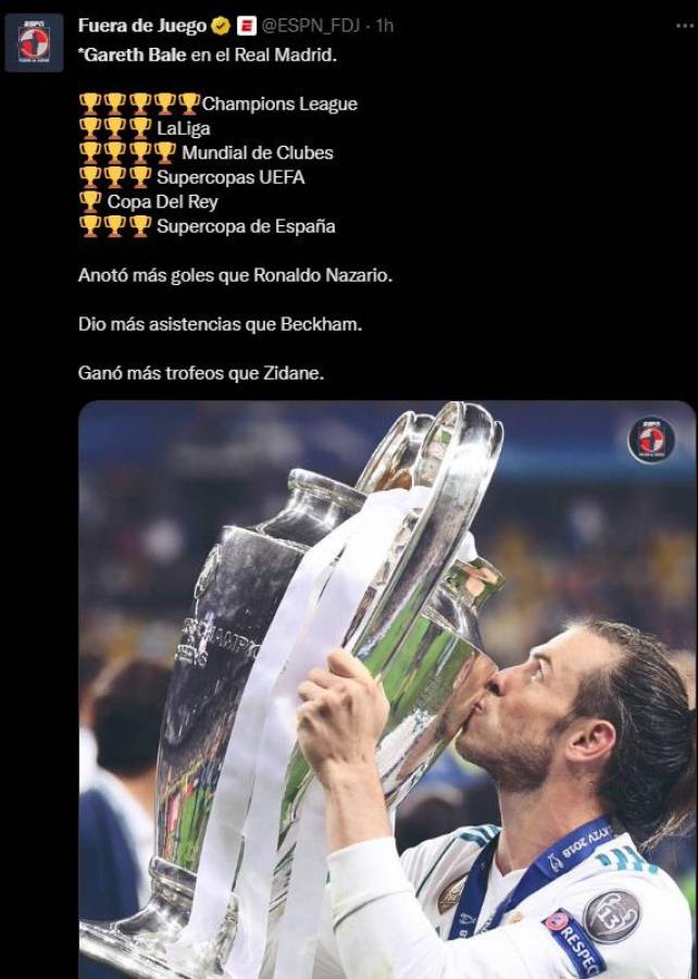 “Adiós leyenda”, “Lo ganó todo”: Prensa internacional se rinde ante el retiro de Gareth Bale