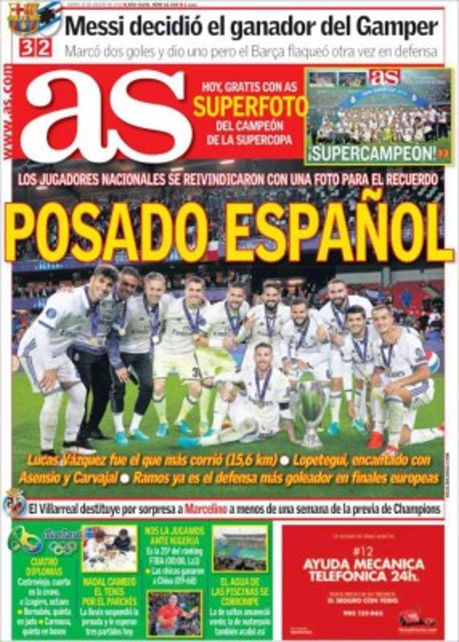 PORTADAS: Argentina llora; Honduras ríe y celebra la clasificación a cuartos de Rio-2016