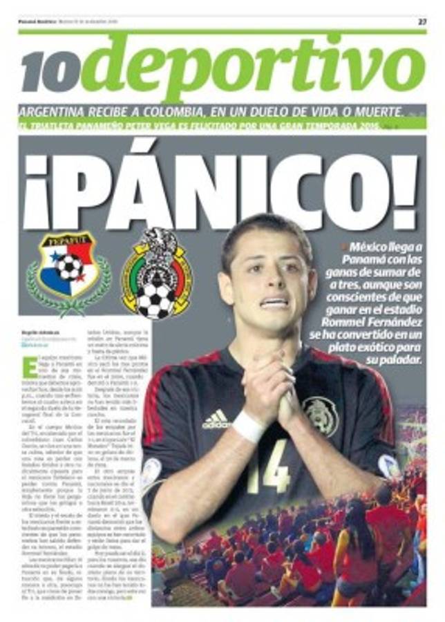 Fotos: Guerra de portadas en México y Panamá previo al choque de hoy