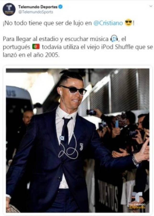 Cristiano Ronaldo causa furor en las redes sociales por usar un Ipod viejo del 2005