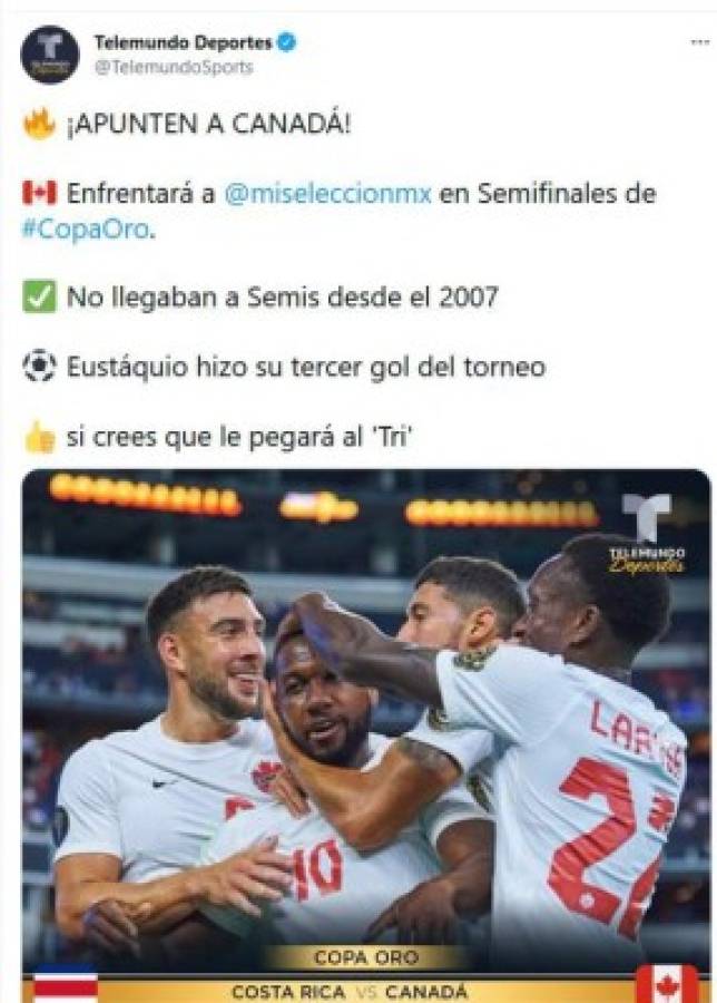 'Canadá hizo ver mal a Costa Rica': lo que dicen en redes tras eliminación de los ticos en Copa Oro