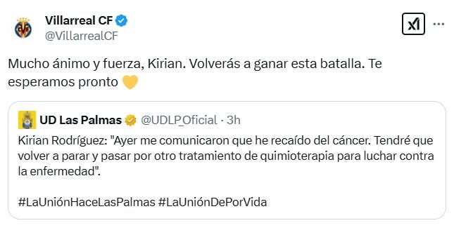 “He recaído del cáncer”: el mundo del fútbol se vuelca para apoyar al capitán de Las Palmas y el mensaje del Real Madrid