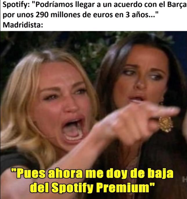 ¡Hacen pedazos a los madridistas! Los jocosos memes del acuerdo entre Barcelona y Spotify ¿Cómo será la camisa?