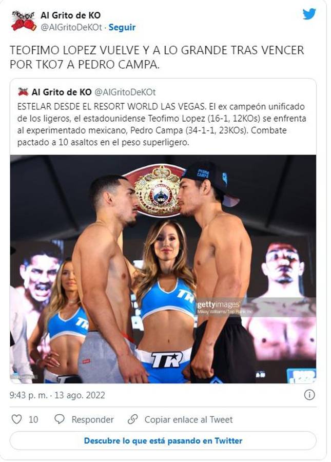 “Ha vuelto y demasiado castigo”: Así reaccionó la prensa luego de la contundente victoria de Teófimo López sobre Pedro Campa