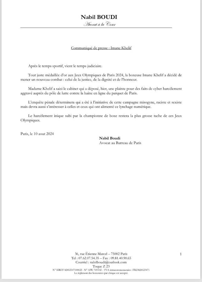 Imane Khelif tomó una rotunda decisión tras ganar el oro en París 2024: “Ella ha determinado librar un nuevo combate...”