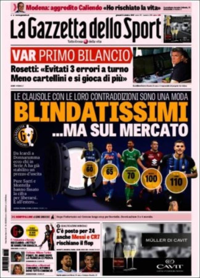 Así vienen las portadas de los principales diarios deportivos del mundo