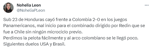 ¡Ya veían la derrota! Periodistas reaccionan por la triste presentación de Honduras en los Juegos Panamericanos 2023