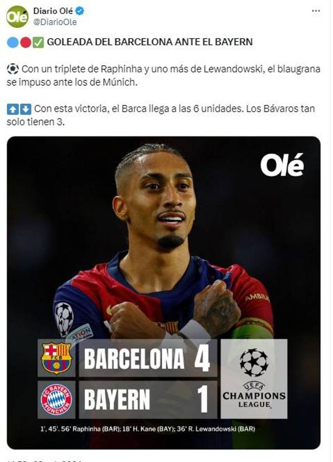 “¿Quién es Muller?” y “venganza con paliza”: la reacción del prensa tras paliza de Barcelona al Bayern Múnich