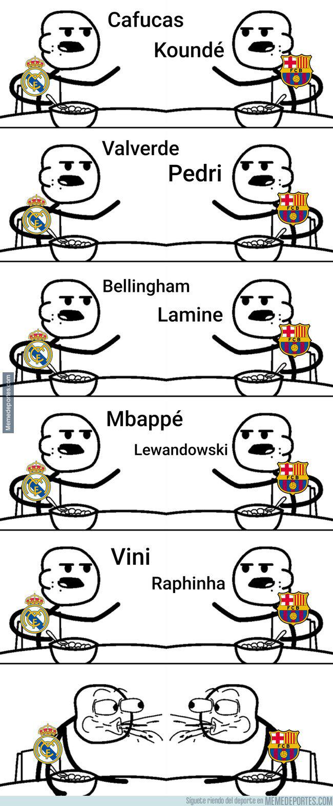 Los otros crueles memes que dejó la paliza del Barcelona al Real Madrid en el clásico; no perdonan a Ancelotti