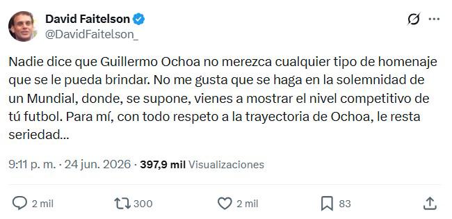 El último baile de Ochoa con México, la fiesta y ácida reacción de Faitelson