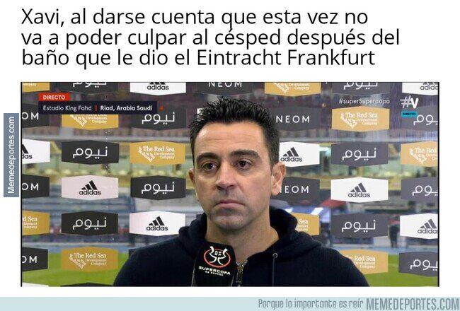 Barcelona fue eliminado de la Europa League por el Frankfurt y los memes destrozan a Xavi Hernández