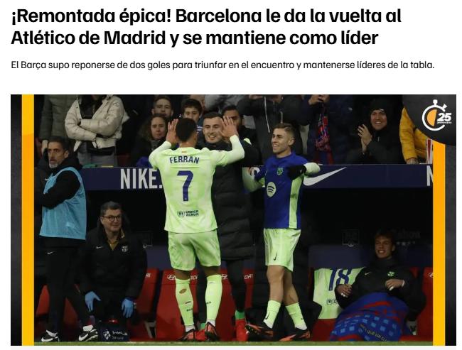 Así reacciona la prensa tras la remontada del Barcelona al Atlético: “Nada puede con nosotros; golpe en LaLiga”