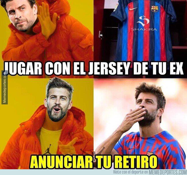 Piqué anunció su retiro del fútbol y los memes destrozan al jugador del Barcelona; Shakira es protagonista también