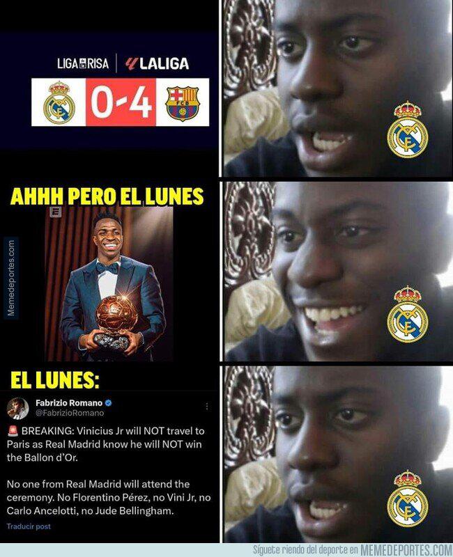 Rodri fue el ganador del Balón de Oro 2024 y los memes hacen pedazos a Vinicius y al Real Madrid