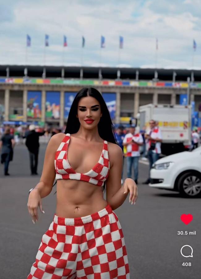 Ivana Knoll luce nuevo atuendo y ‘conquista’ la Eurocopa con su hermoso físico: ¿Traicionó a Croacia?