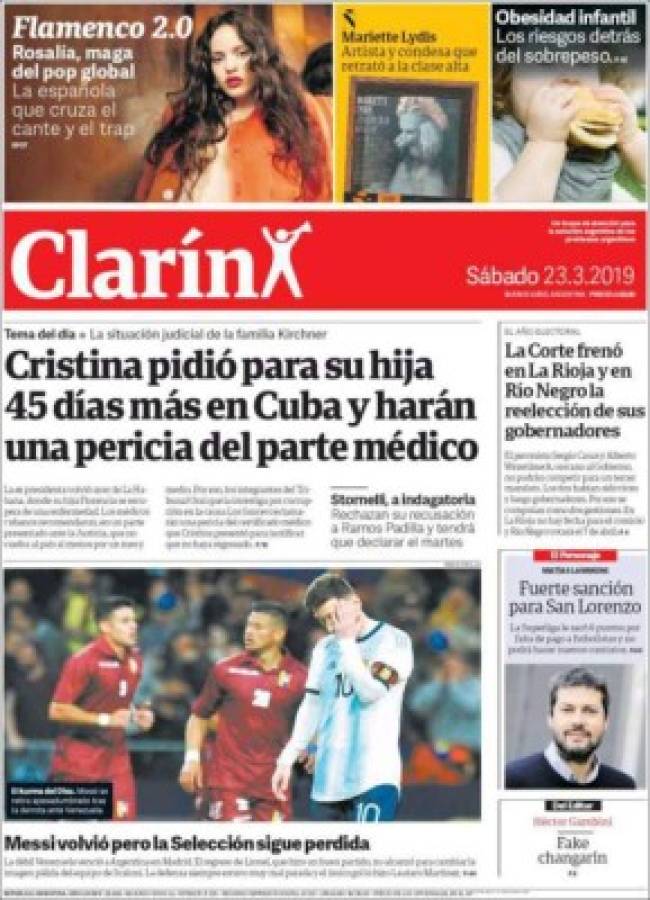 ''Pa' que respeten'', así amanecen las portadas tras la derrota de la Argentina de Messi