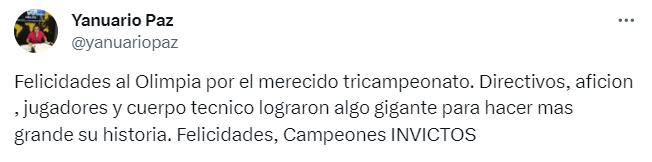 Rendidos ante el León: periodistas reaccionan por el título invicto de Olimpia y esto dicen sobre Motagua