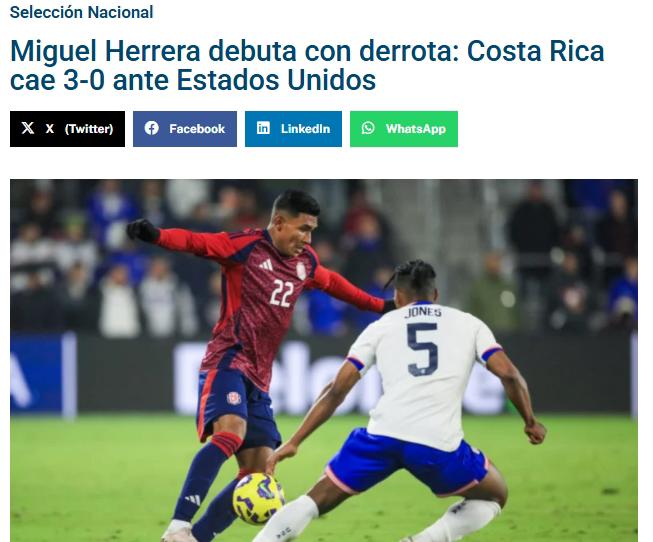 Miguel “Piojo” Herrera sufrió goleada en su debut ante USA: lo que dicen en Costa Rica y el único jugador que lo “enamoró”