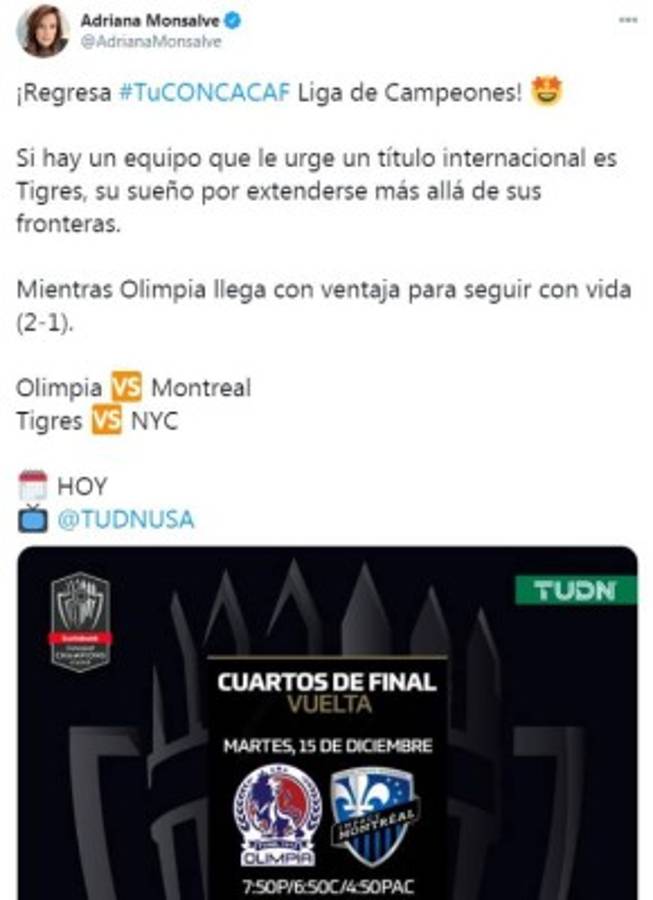 Los comentarios en redes por el Olimpia-Montreal Impact: 'Hoy, todos con el Olimpia”
