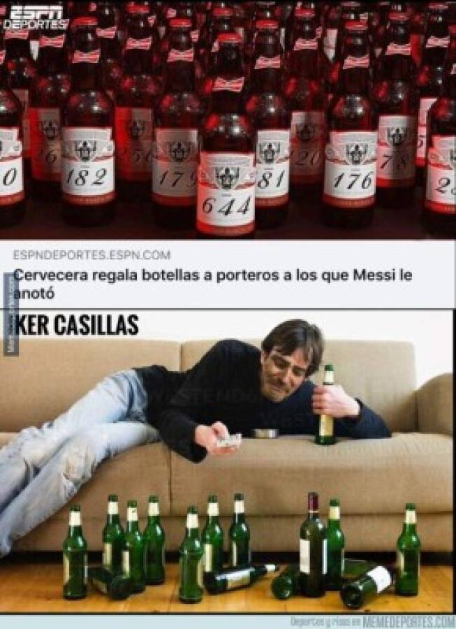 Messi regaló cervezas por gol y los memes hacen pedazos a Iker Casillas en redes sociales