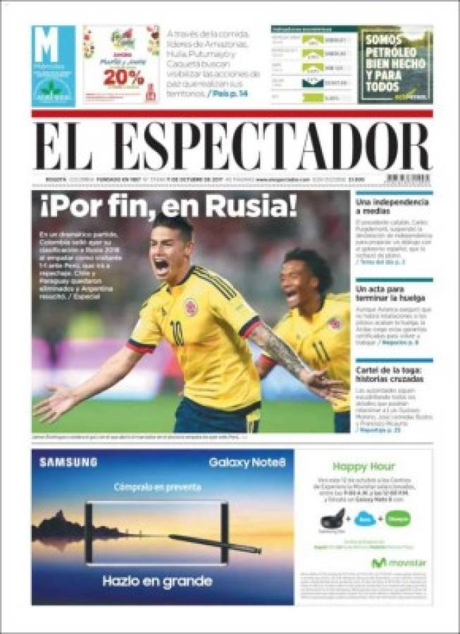 ¡EMOTIVAS! Así amanecieron las portadas tras disputarse la última fecha para Rusia 2018