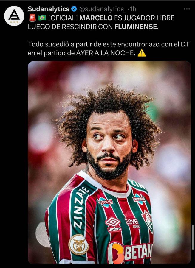 “Demasiada leyenda para un club tan chico” y “falta de respeto”: critican a Fluminense por echar a Marcelo