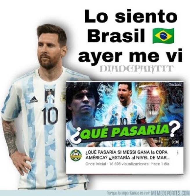 Argentina es campeón de la Copa América y los memes destrozan a Messi y a Neymar