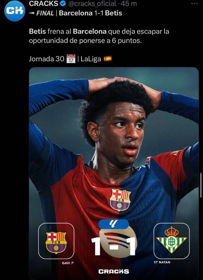 Es parte de la estrategia En Madrid celebran este empate: así reacciona la prensa del Barcelona por dejar LaLiga viva