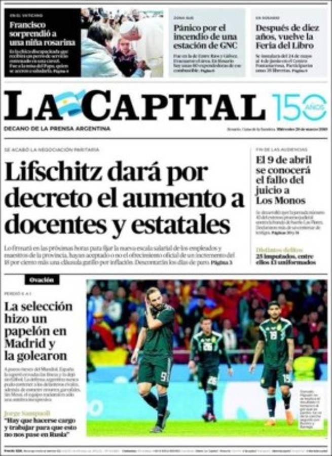 Sin piedad las portadas contra Argentina: 'Vergüenza mundial y Sampaliza'