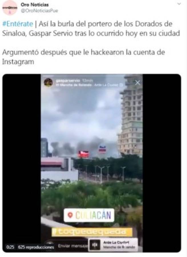 Lo que dicen en redes sociales de Gaspar Servio tras su polémico vídeo en Culiacán: 'Futbolista sin cerebro' 