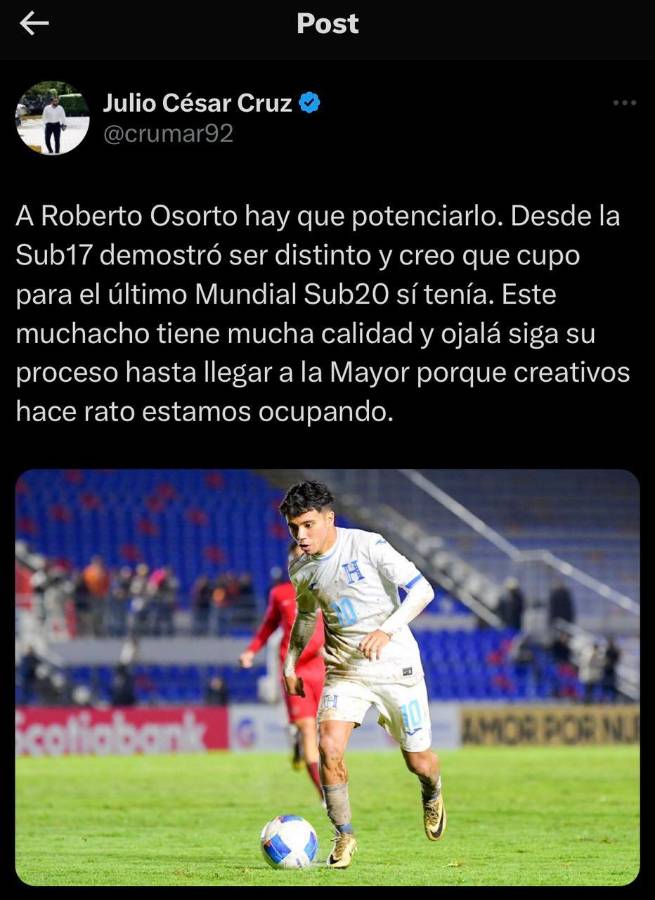 ”El mejor de Honduras”, “alma de la Selección”: Prensa se rinde ante Roberto Osorto tras ser héroe en el Premundial Sub-20
