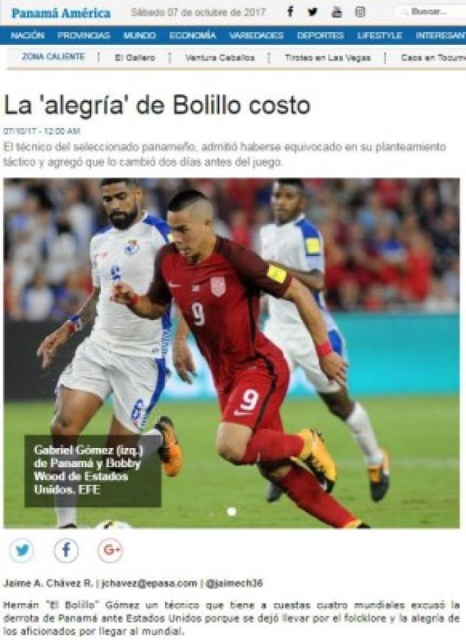 Portadas de diarios destrozan a selección de Panamá luego de goleada ante EEUU